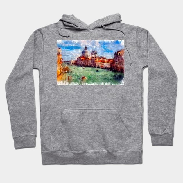 Venice canals / I Love Italy / Watercolor Great Souvenir Hoodie by Naumovski
